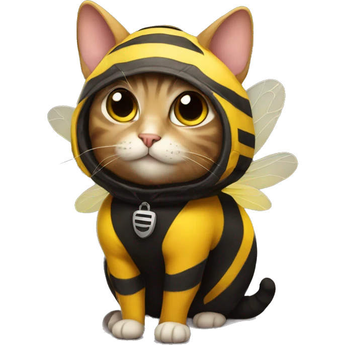 cat in a bumblebee costume emoji