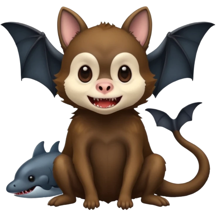 Terror and sadness emoji. Bat, monkey, whale, dog, vampire emoji
