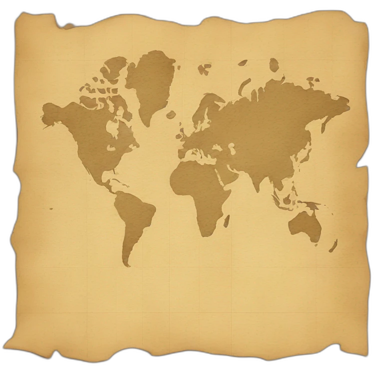old paper world map emoji