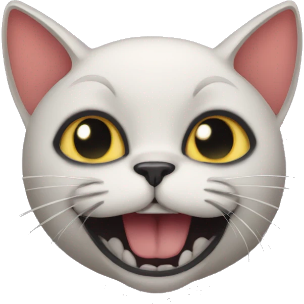 Black cat from hell  emoji