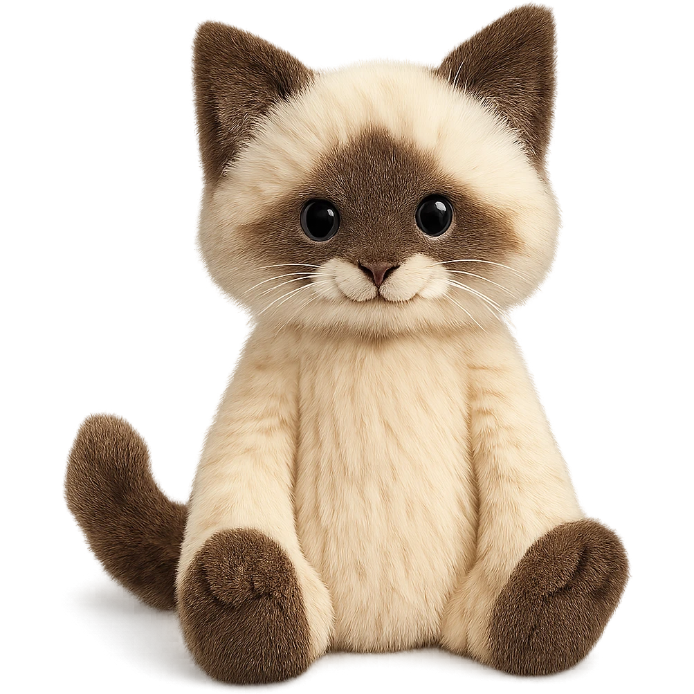 cute ragdoll kitten jellycat plushie emoji
