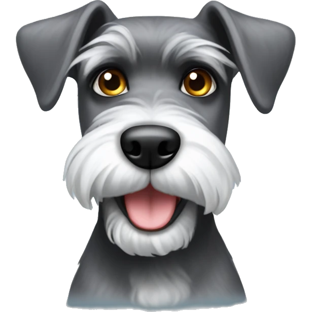 Schnauzer rolling eyes emoji