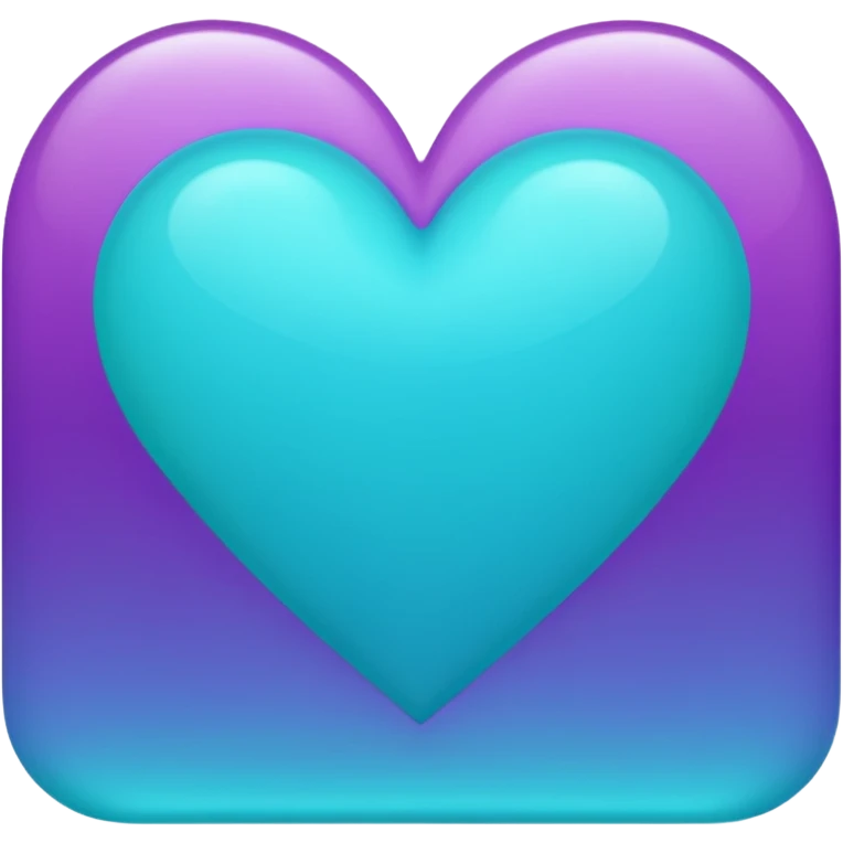 purple turquoise gradient heart emoji