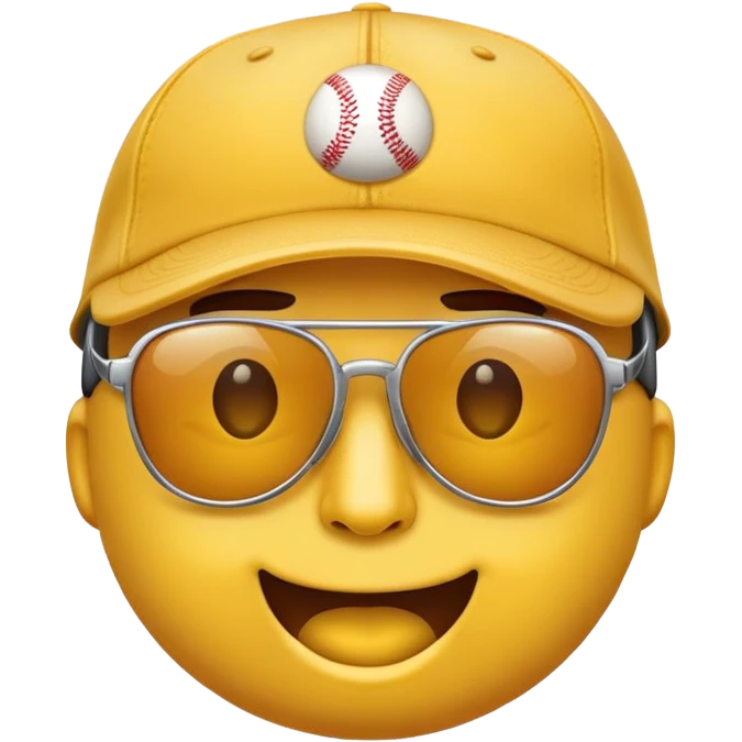 yellow face emoji with trendy accessories emoji