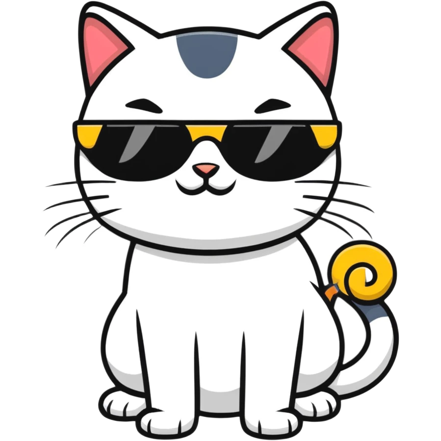 Cat with sunglasses emoji