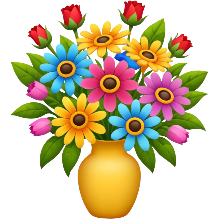 Realistic summer flower bouquet  emoji