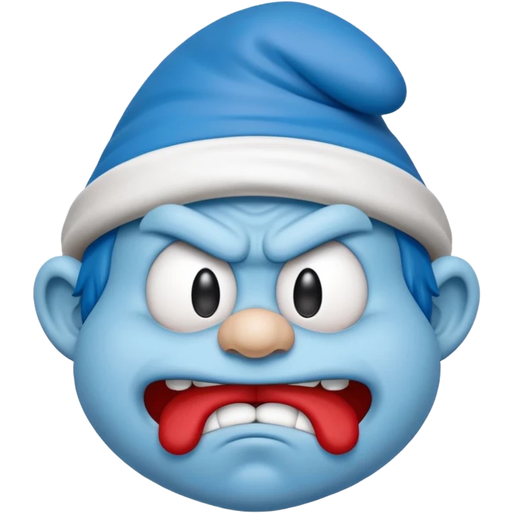 angry smurf  emoji