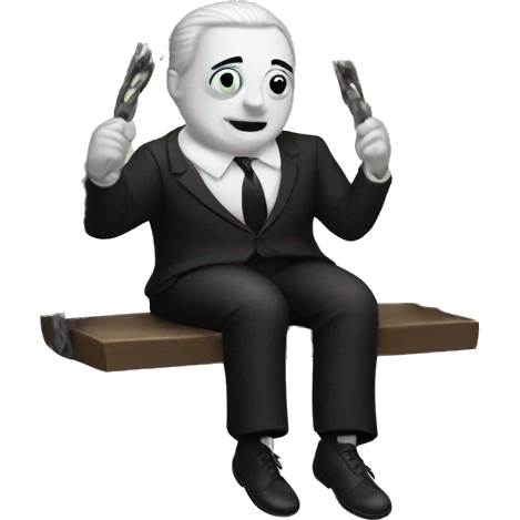 Addams House. Wednesday is on the swing  emoji