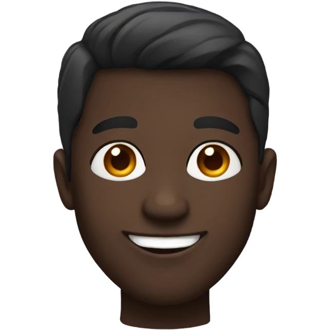 smiling dark-skinned male portrait emoji