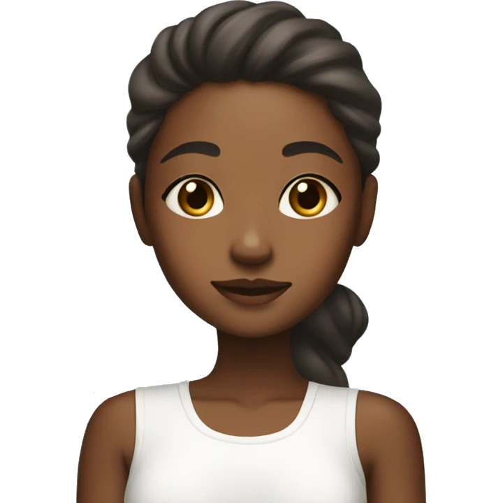 Brown skin girl doing skincare  emoji