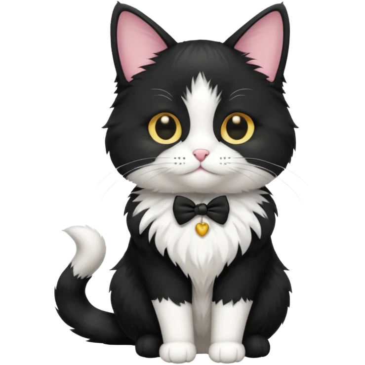 Tuxedo cat emoji