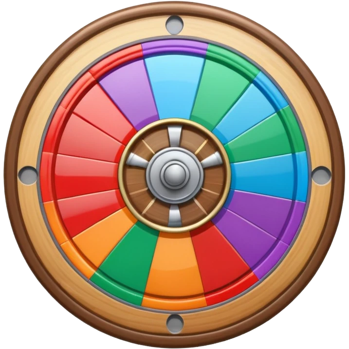 rainbow roulette wheel seven sectors emoji