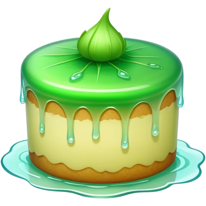 Water chestnut cake translucent jelly dessert, simplified emoji style with bold outlines and bright colors, cartoon style Matai Gao Cantonese sweet emoji