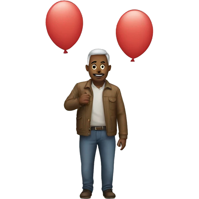 Man with a balloon emoji