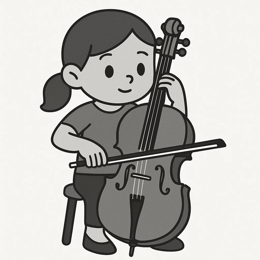 girl playing cello emoji