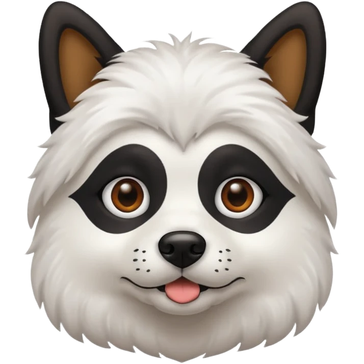 dog white with black face and not hair emoji