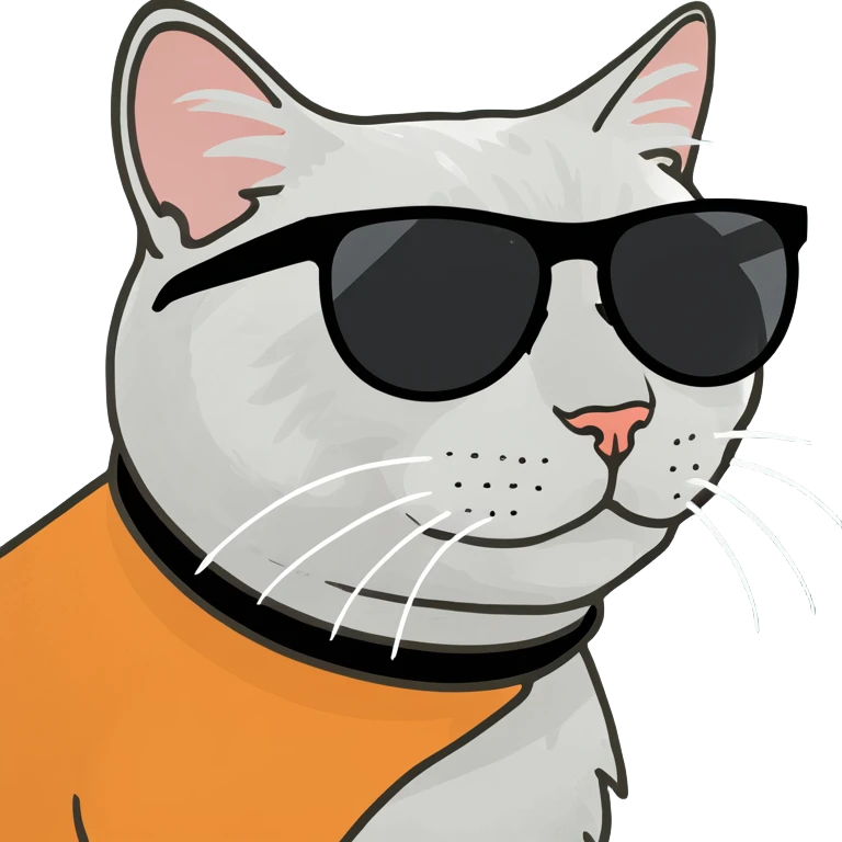 Cat with sunglasses emoji