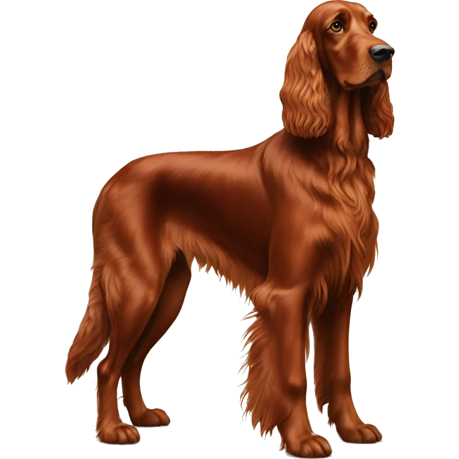 Irish setter standing full pose emoji