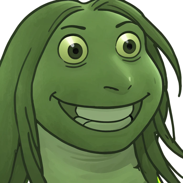 smiling solo with long hair emoji