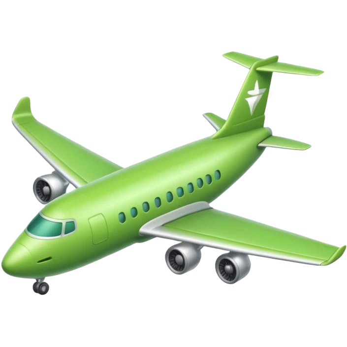 light green airplane emoji