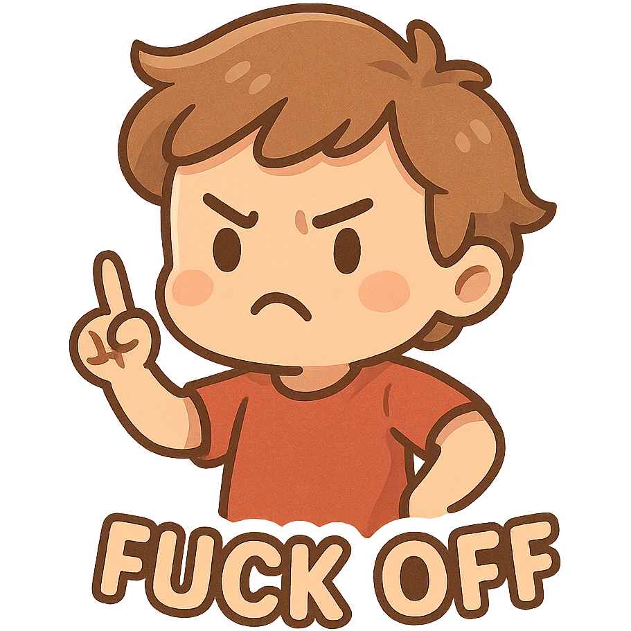 Fuck off sticker emoji