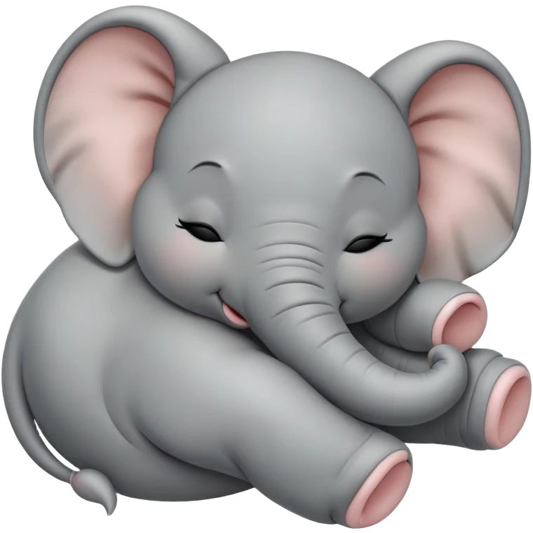 meme-worthy-cute-sleeping-baby-elephant-portrait-emoji,-head-resting-peacefully-with-a-contented-smile,-showcasing-a-delightfully-tiny-build-and-a-luxuriously-soft-gray-hide,-eyes-shut-in-a-serene,-restful-nap,-simplified, eyes closed emoji