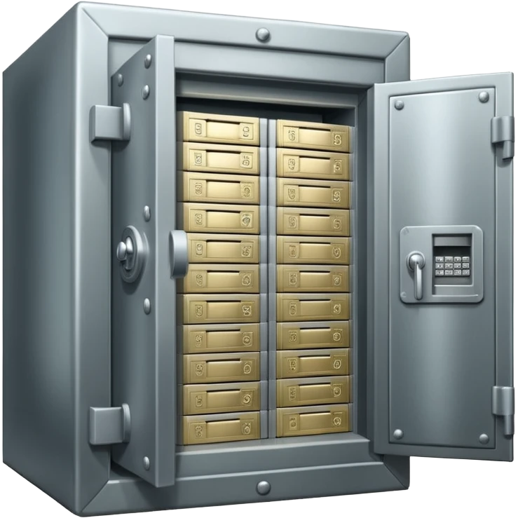 Bank vault full of money  emoji