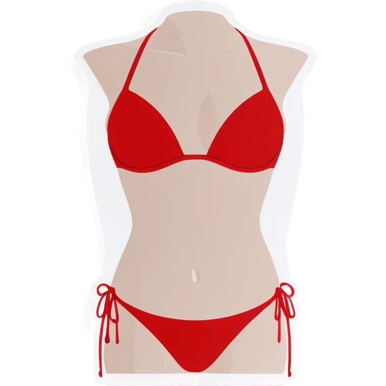 Red bikini front emoji