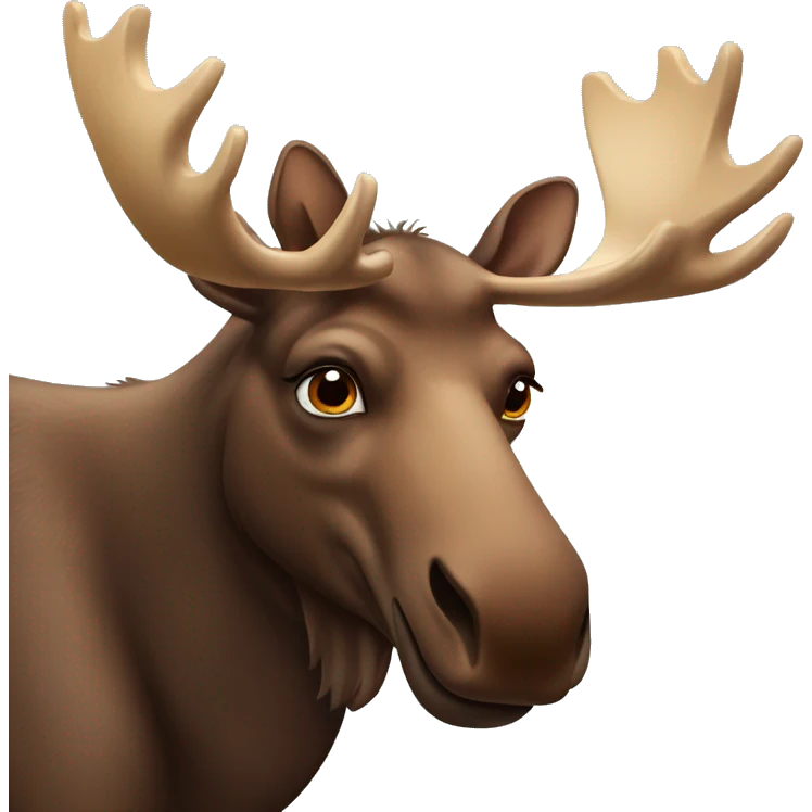 Moose with a birthmark on forehead emoji