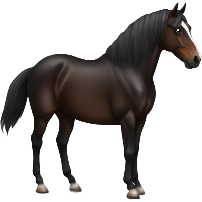 Dark bay horse emoji