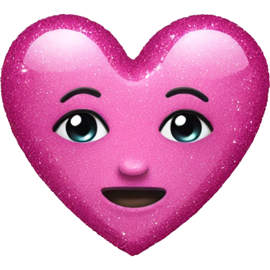 Pink heart with glitter emoji