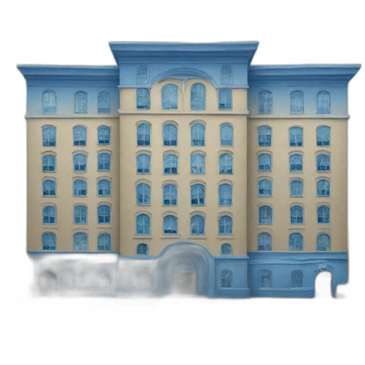 blue building emoji