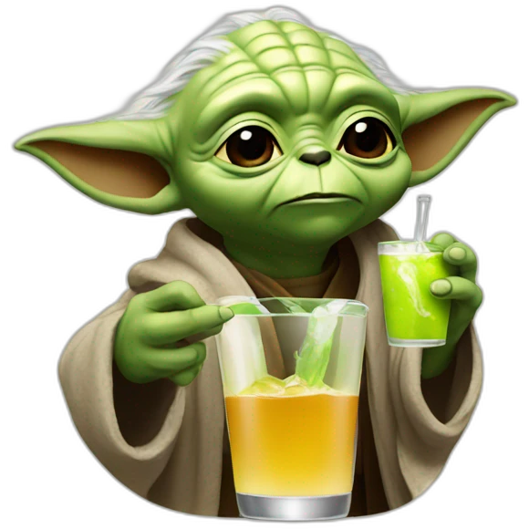 yoda drink bear emoji