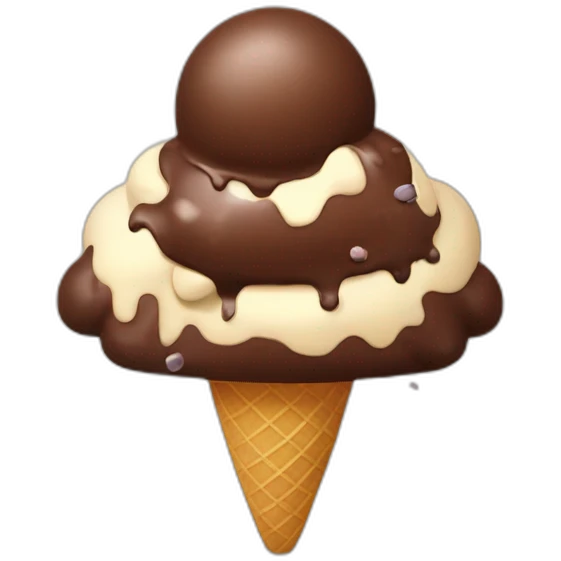 Big-smelly-chocolate-ice-cream-with-flys emoji