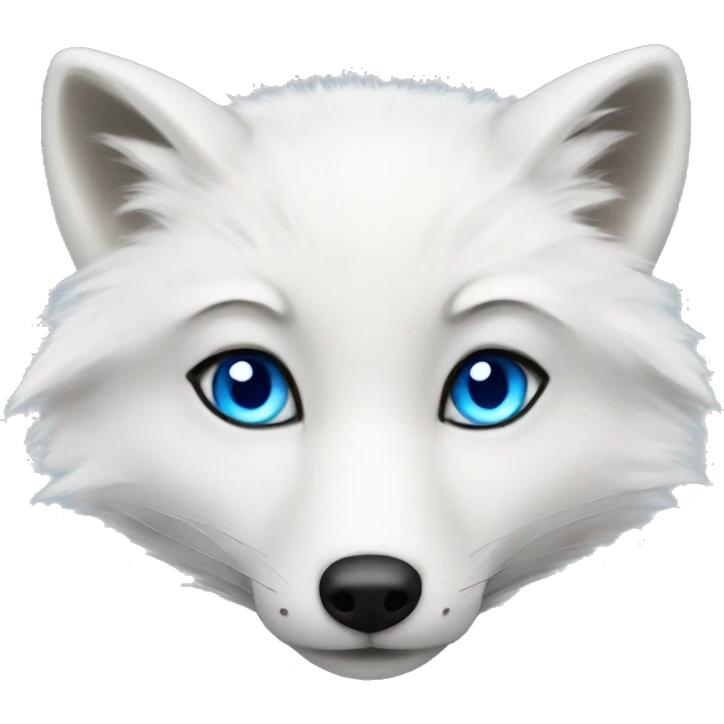 arctic fox with bright blue eyes emoji