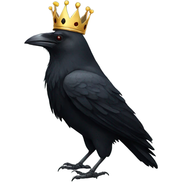 Crow crown emoji
