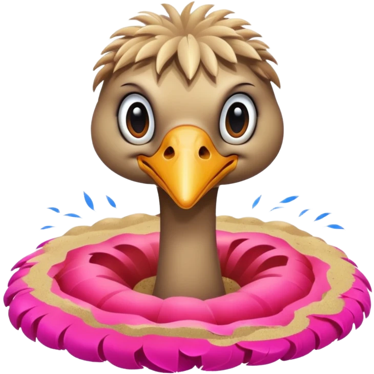 Ostrich head in sand  emoji