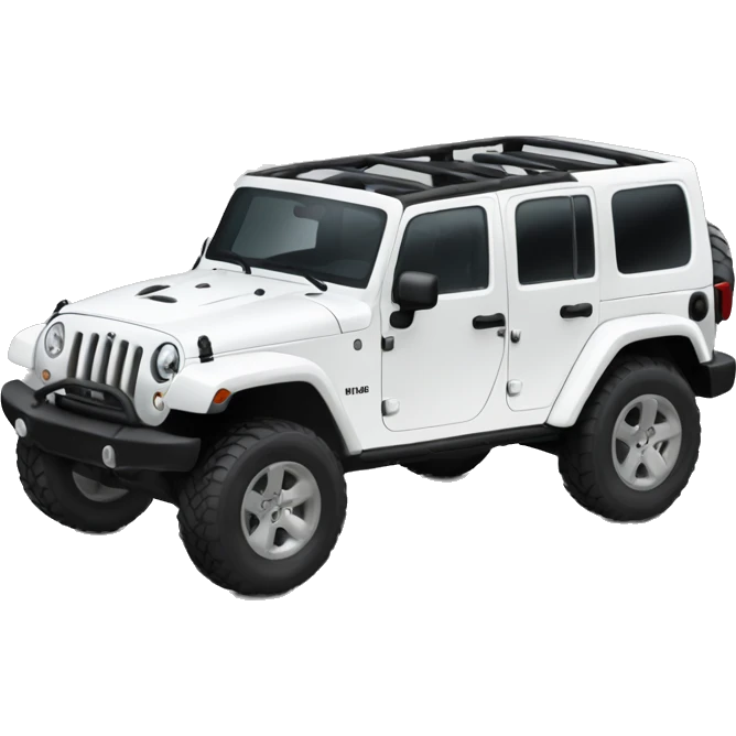 White Jeep Rubicon emoji