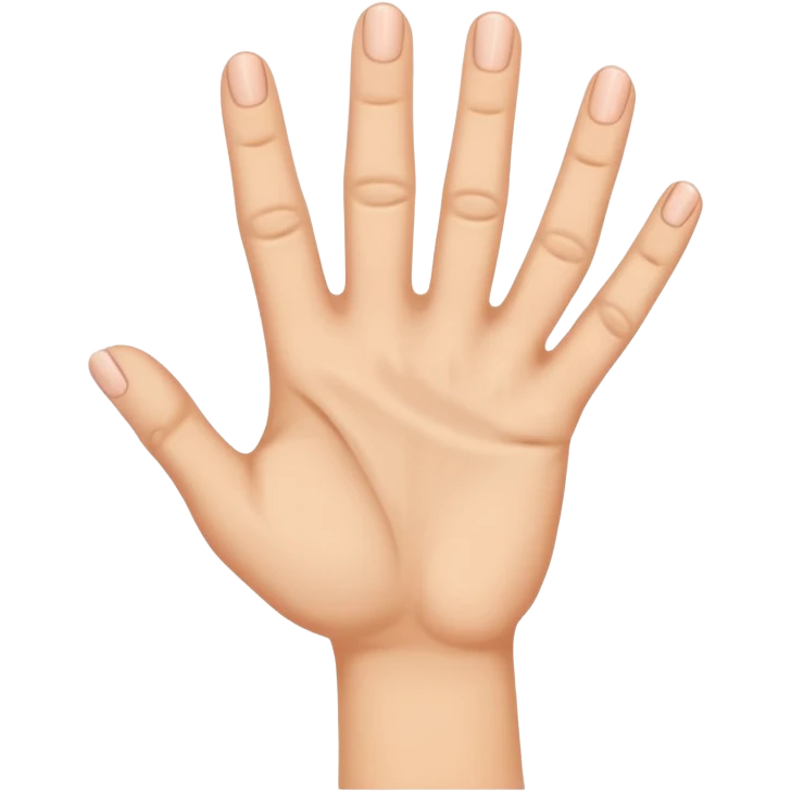 Une main avec 5 doigts et les deux doigts du milieu sont les seuls à ne pas être recourbés emoji