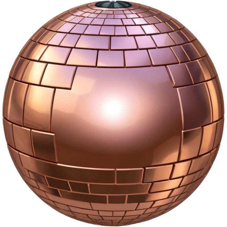 Rose gold disco ball emoji