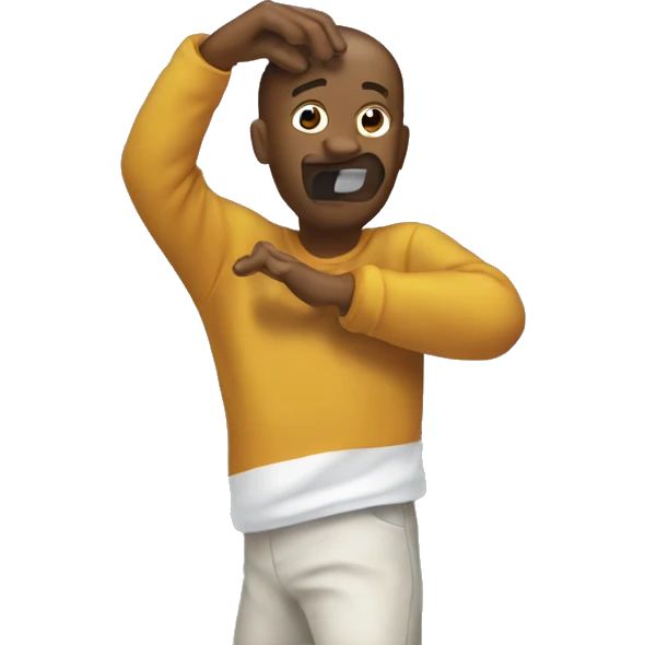 A person doing a dab  emoji