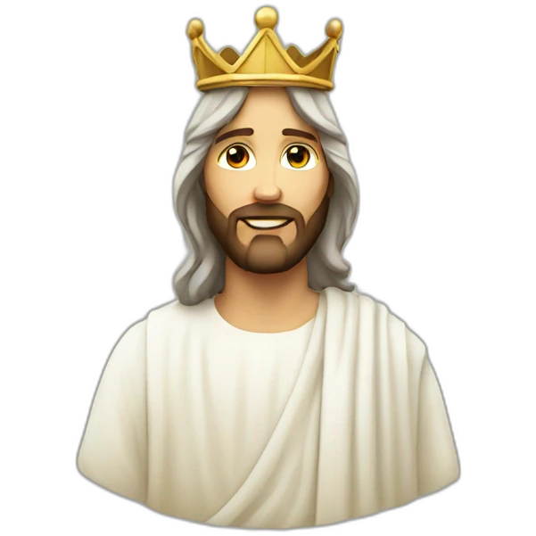 Jesus christ with crown emoji