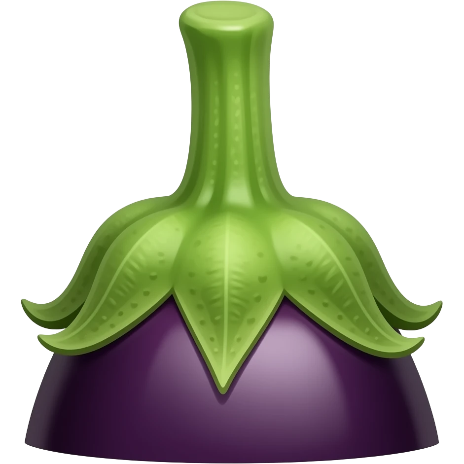Vertical 🍆 stem at bottom emoji