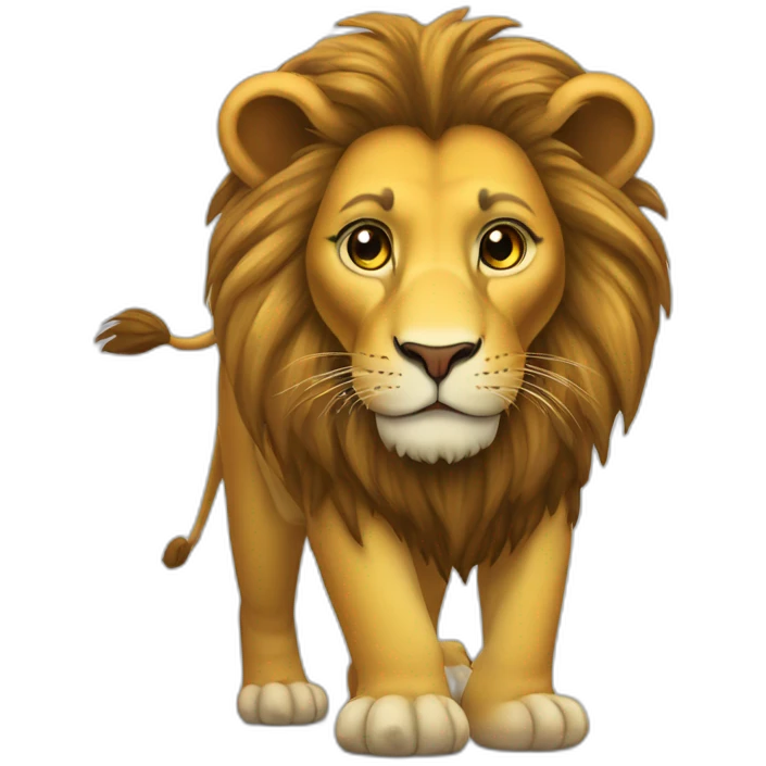 lion sur un éléphant emoji