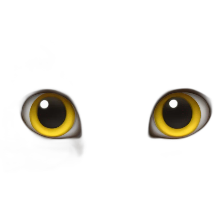 Chat blanc aux yeux jaunes emoji