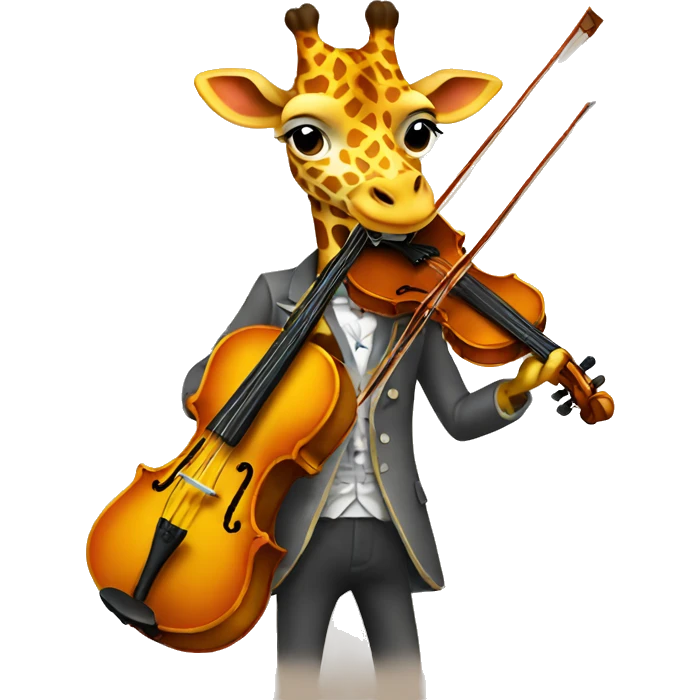 giraffe violinist emoji