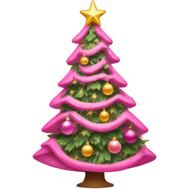 pink christmas tree emoji