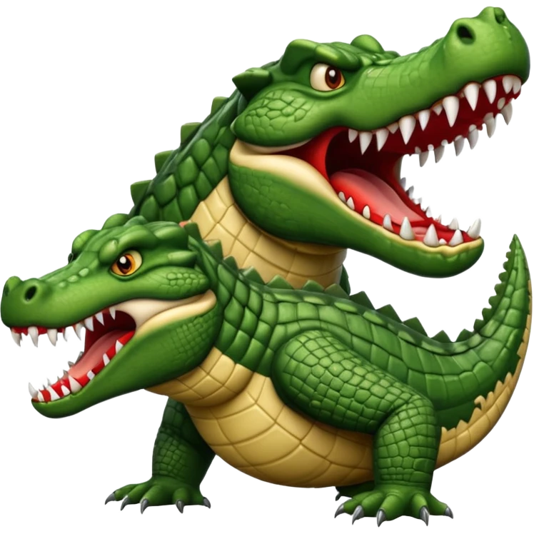 Crocodile with bear emoji