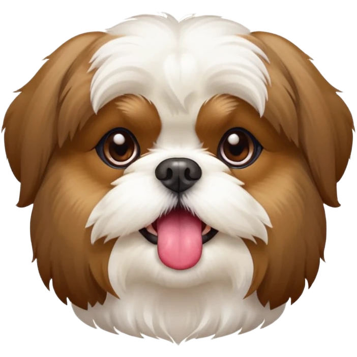 shih tzu with tongue out emoji