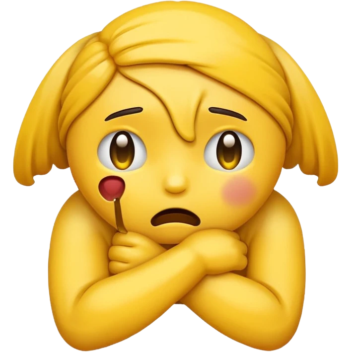 yellow emoji strangling itself  emoji